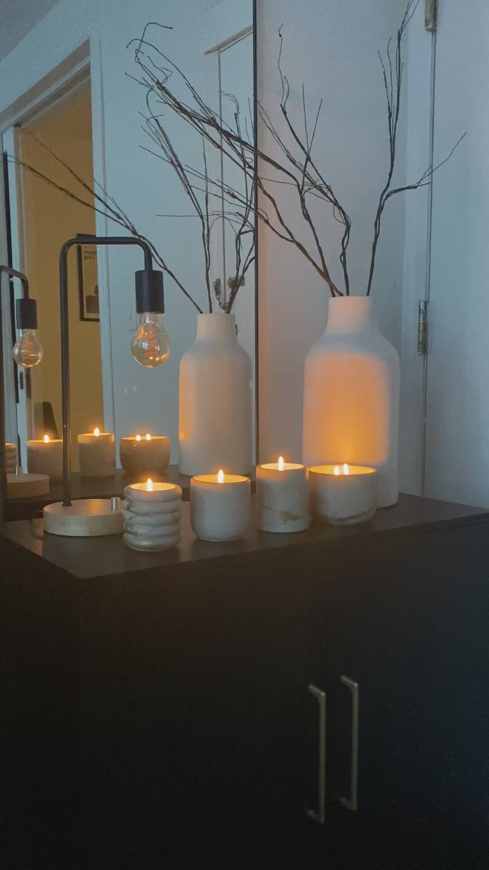 Stone & Flame concrete candle collection