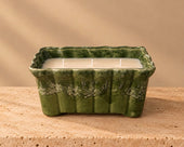 Green Rectangle Ceramic Candle · Moonflower