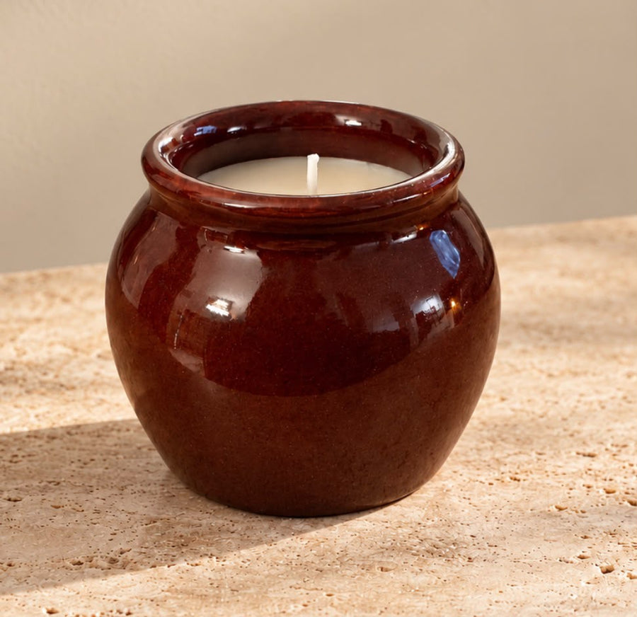 Red Ceramic Candle · Choose Your Scent