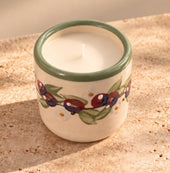 Cranberry Stoneware Candle · First Frost